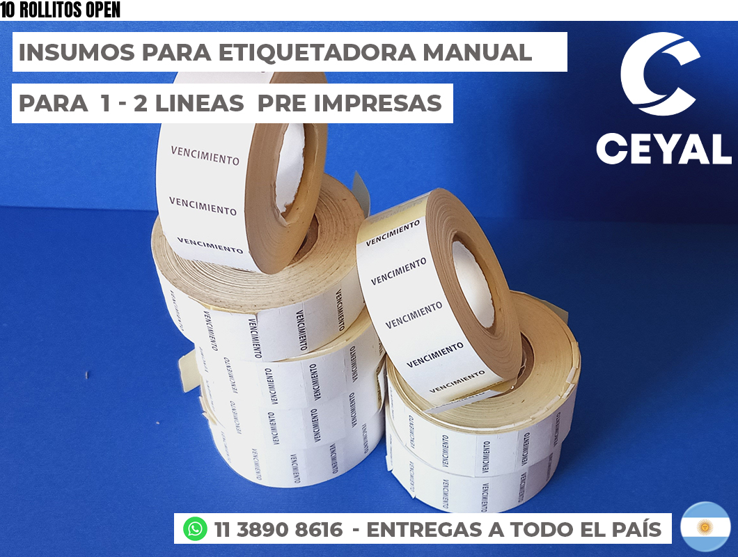 10 ROLLITOS OPEN