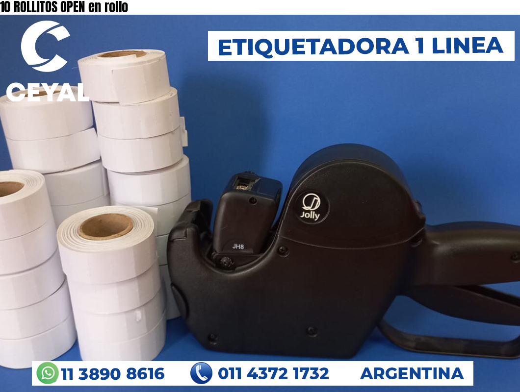 10 ROLLITOS OPEN en rollo