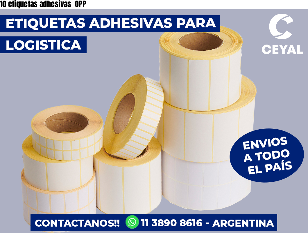 10 etiquetas adhesivas  OPP