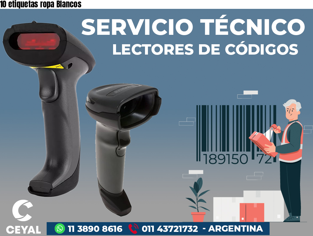 10 etiquetas ropa Blancos