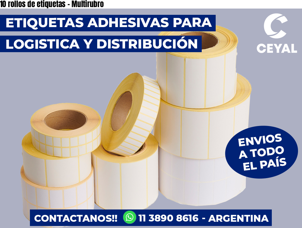 10 rollos de etiquetas - Multirubro