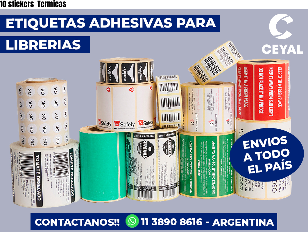 10 stickers Termicas