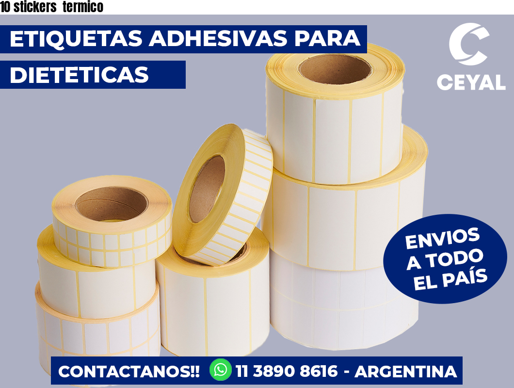 10 stickers  termico