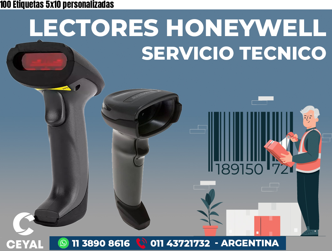 100 Etiquetas 5x10 personalizadas