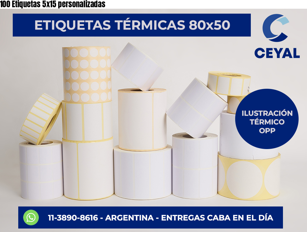 100 Etiquetas 5×15 personalizadas