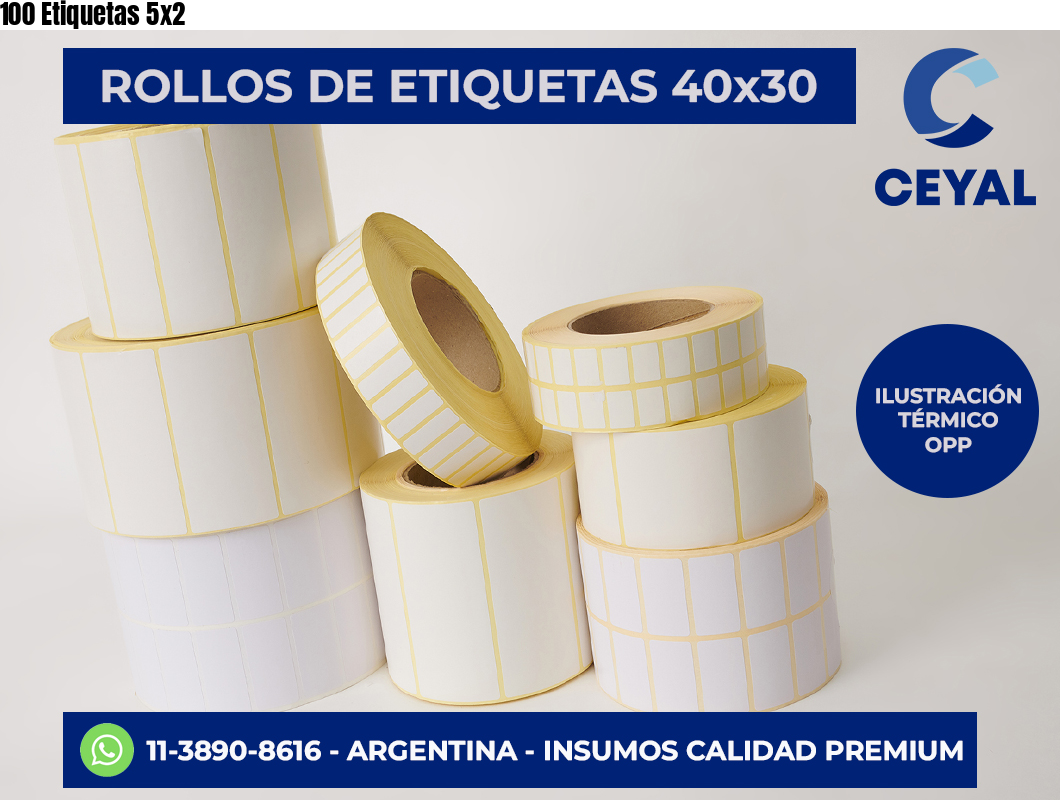 100 Etiquetas 5×2