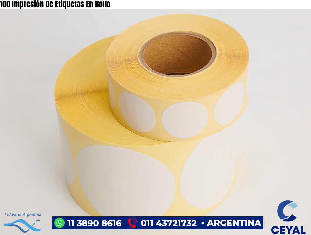100 Impresión De Etiquetas En Rollo