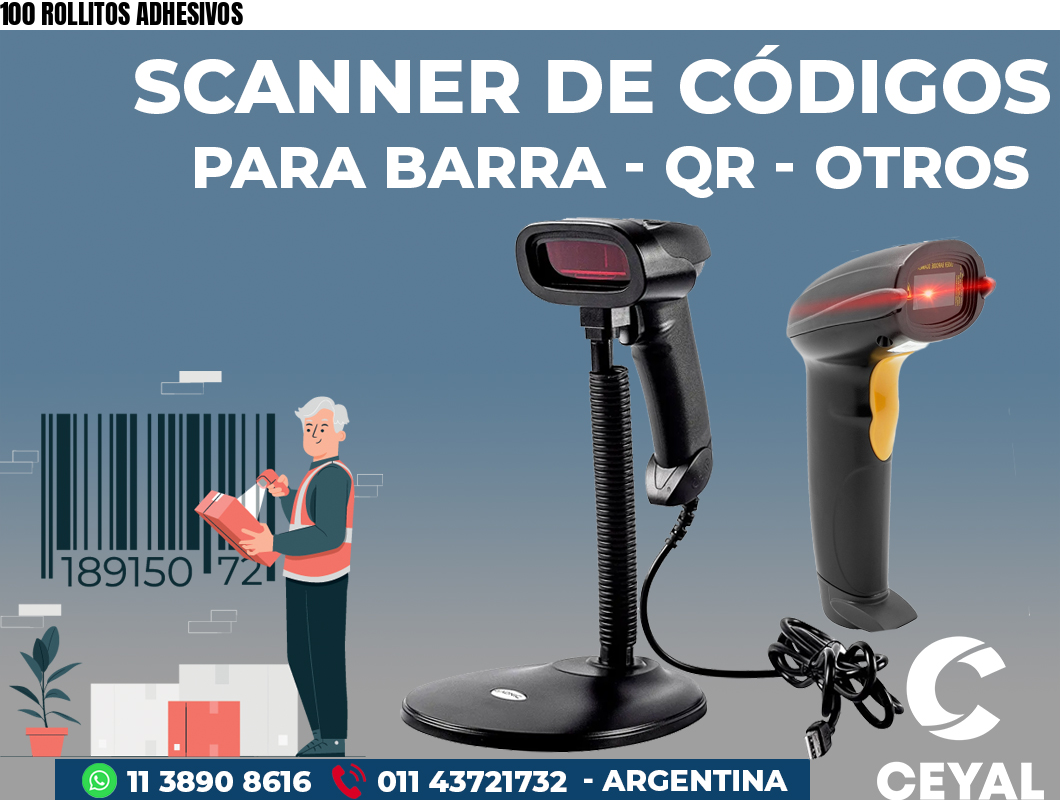 100 ROLLITOS ADHESIVOS