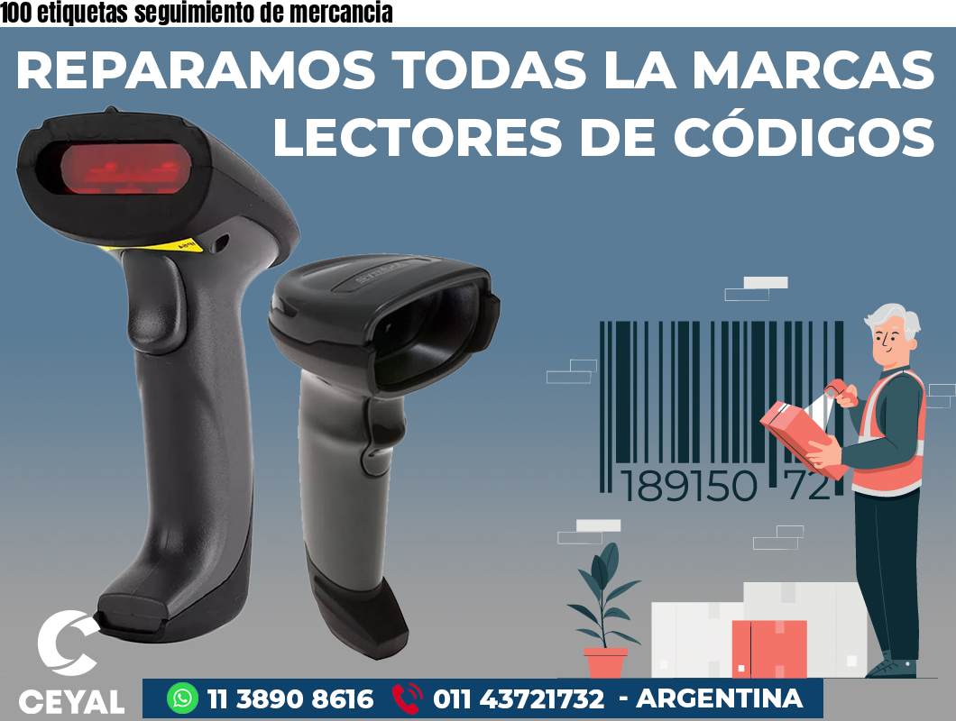 100 etiquetas seguimiento de mercancia