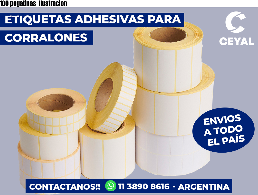 100 pegatinas  Ilustracion