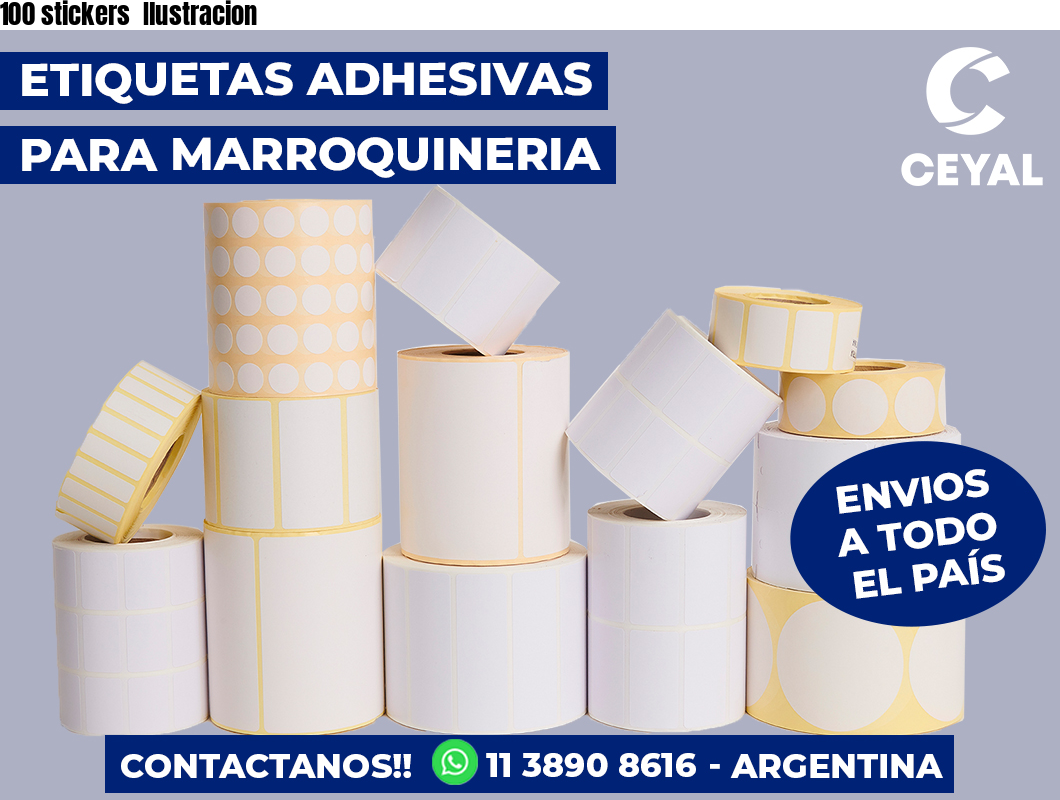 100 stickers  Ilustracion