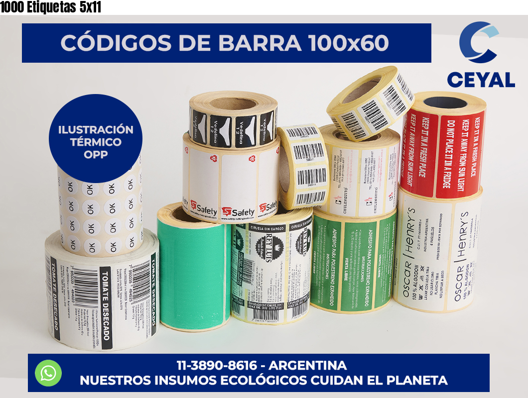 1000 Etiquetas 5×11