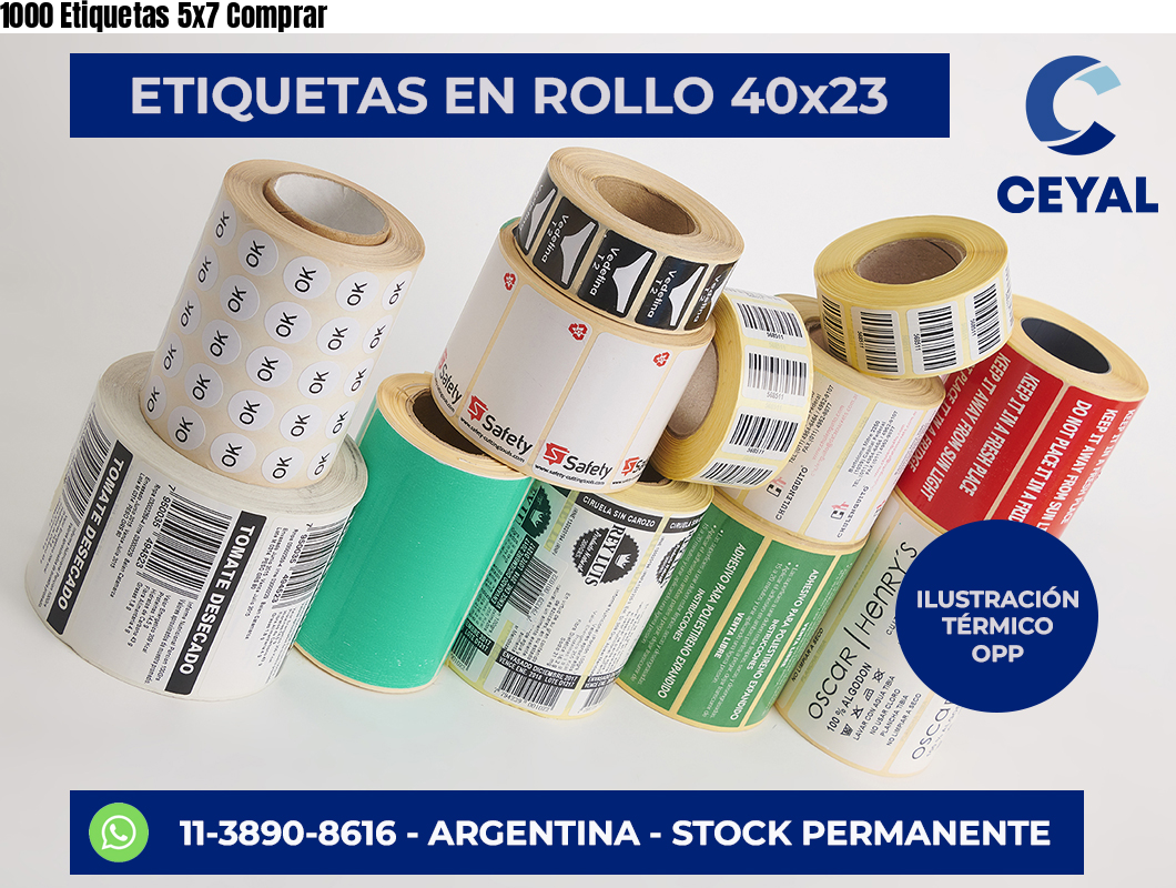 1000 Etiquetas 5×7 Comprar