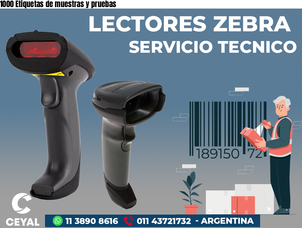 1000 Etiquetas de muestras y pruebas