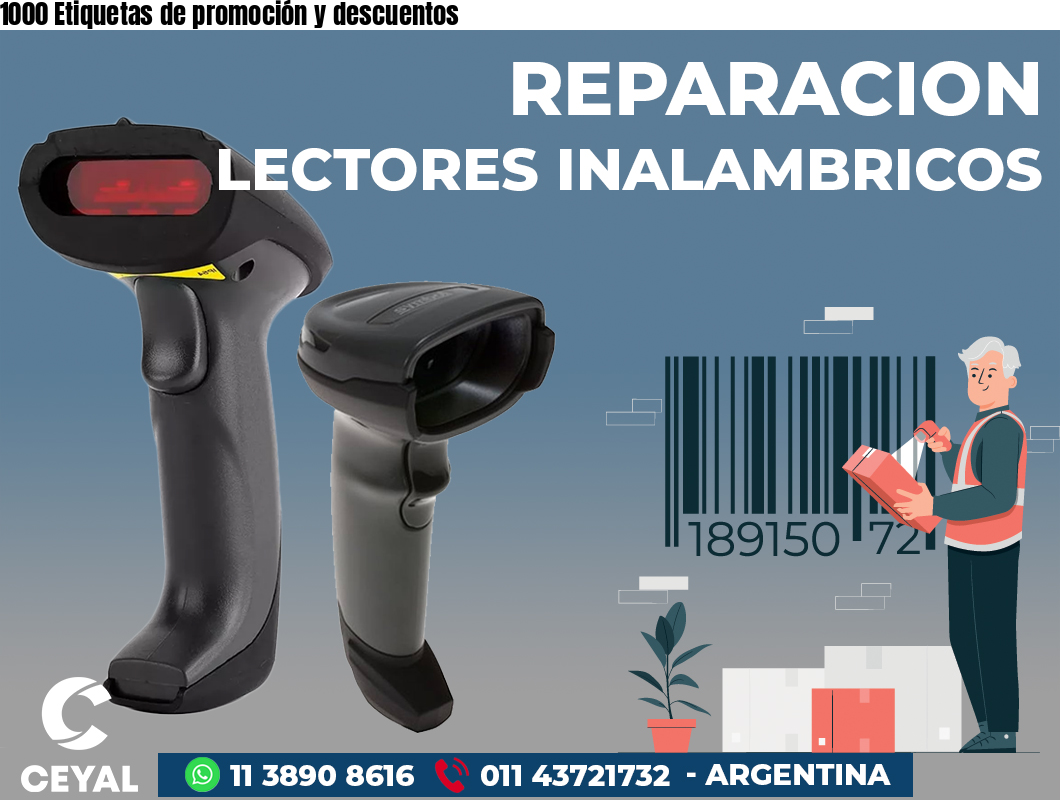 1000 Etiquetas de promoción y descuentos