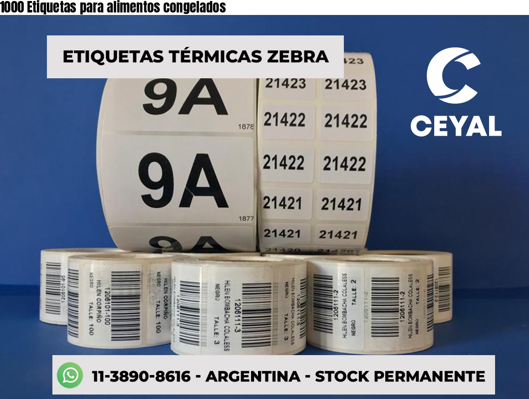 1000 Etiquetas para alimentos congelados
