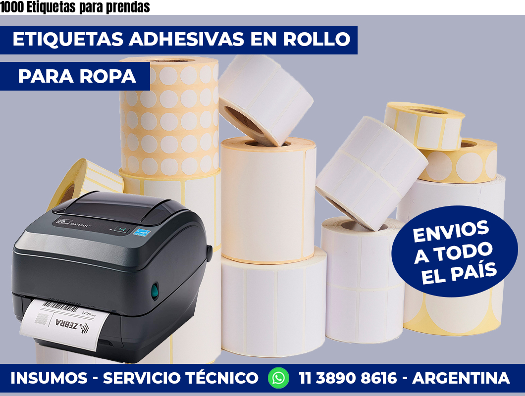 1000 Etiquetas para prendas