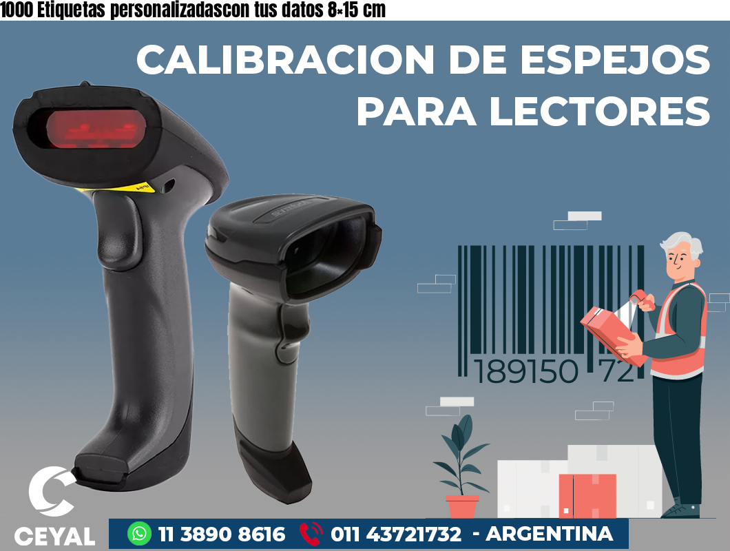 1000 Etiquetas personalizadascon tus datos 8×15 cm