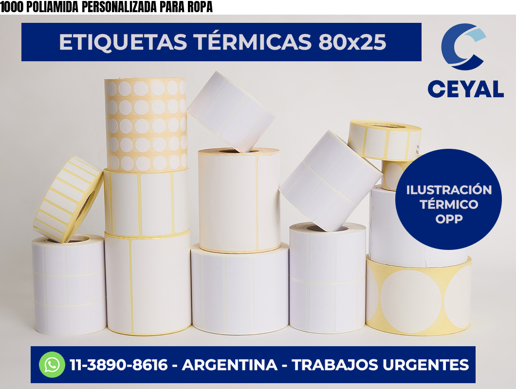 1000 POLIAMIDA PERSONALIZADA PARA ROPA