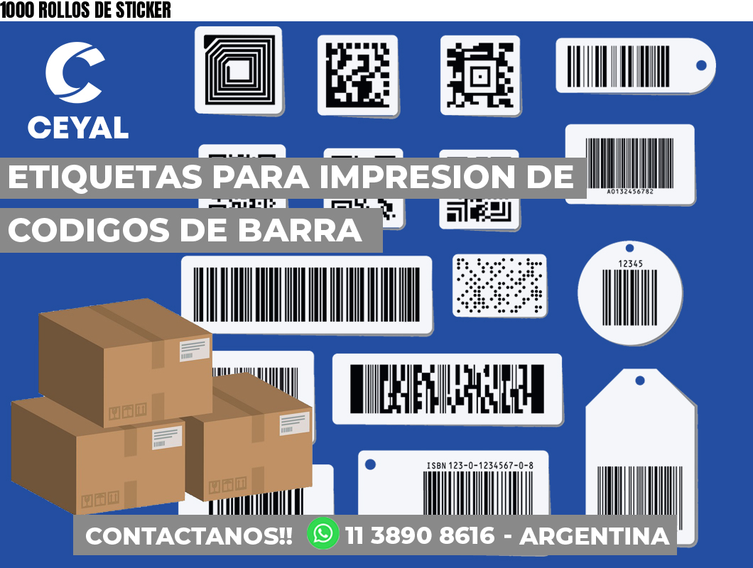 1000 ROLLOS DE STICKER