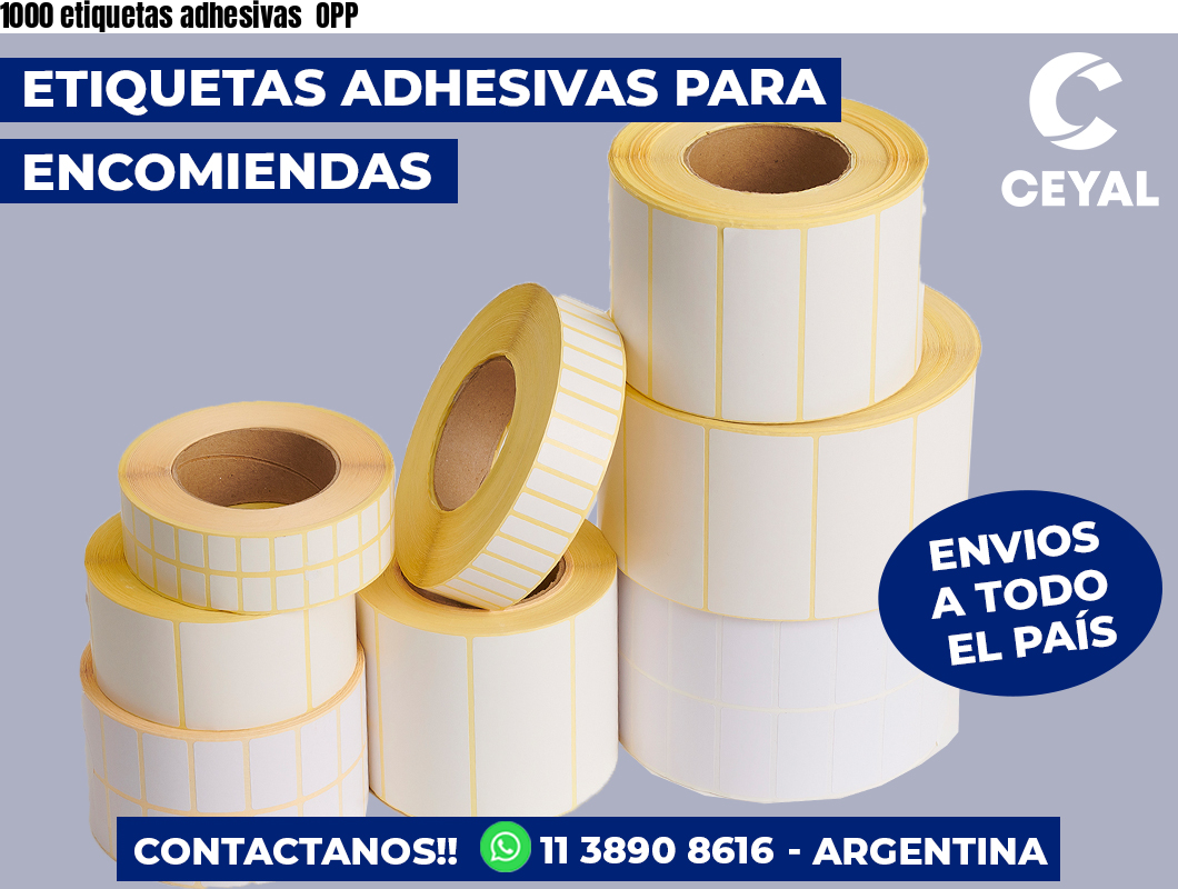 1000 etiquetas adhesivas OPP