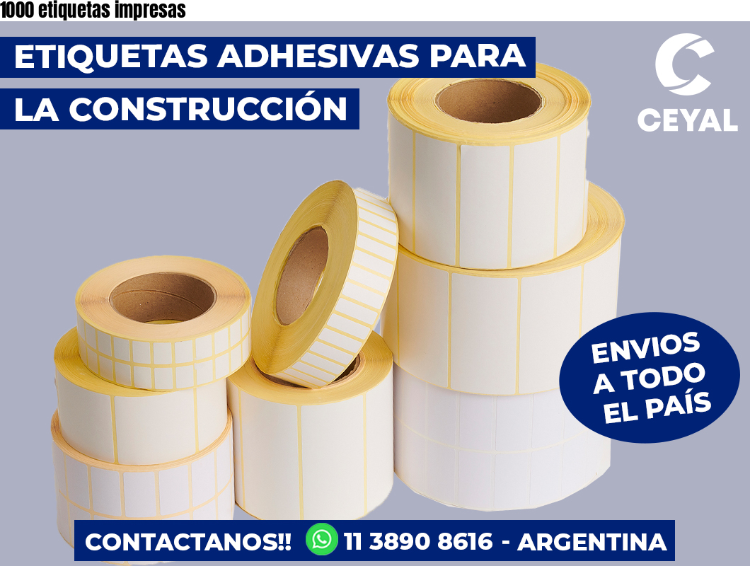 1000 etiquetas impresas