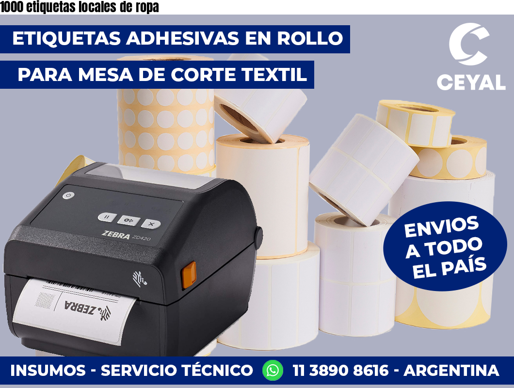 1000 etiquetas locales de ropa