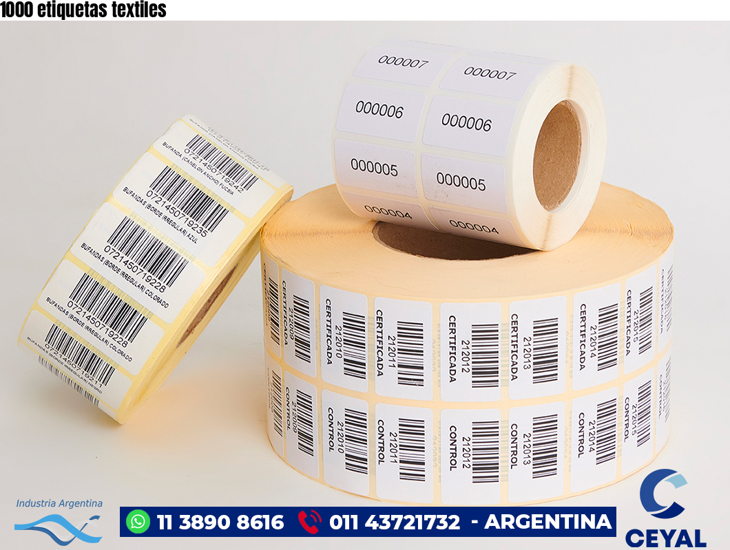 1000 etiquetas textiles