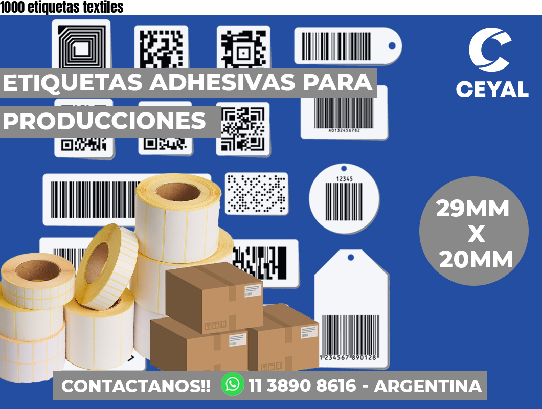 1000 etiquetas textiles