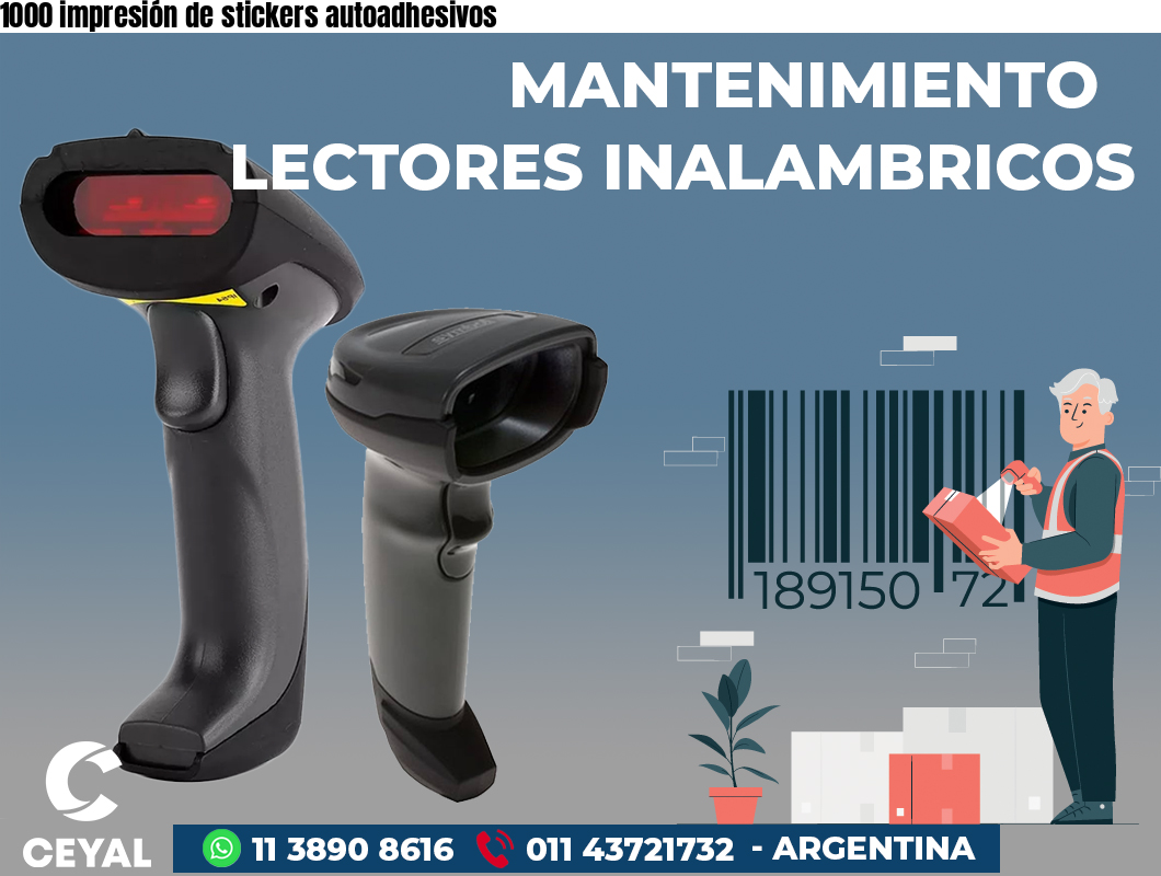 1000 impresión de stickers autoadhesivos