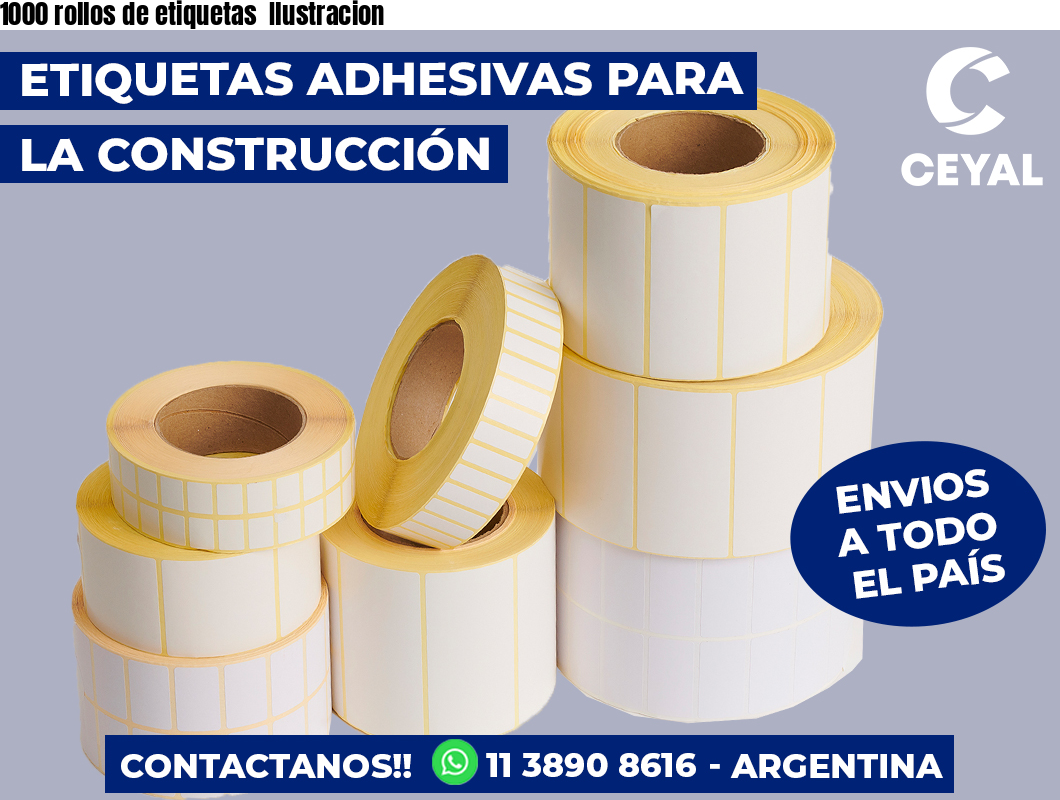 1000 rollos de etiquetas  Ilustracion