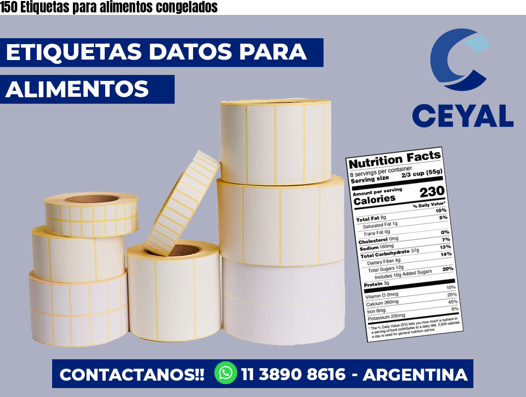 150 Etiquetas para alimentos congelados