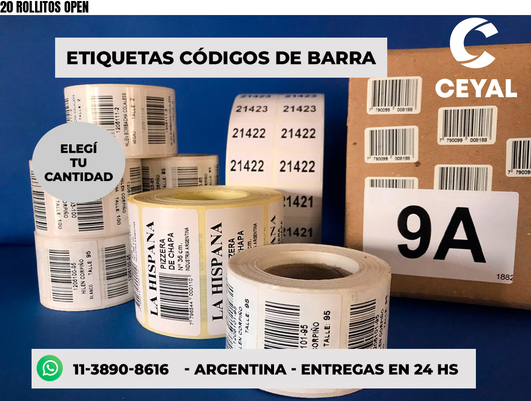 20 ROLLITOS OPEN