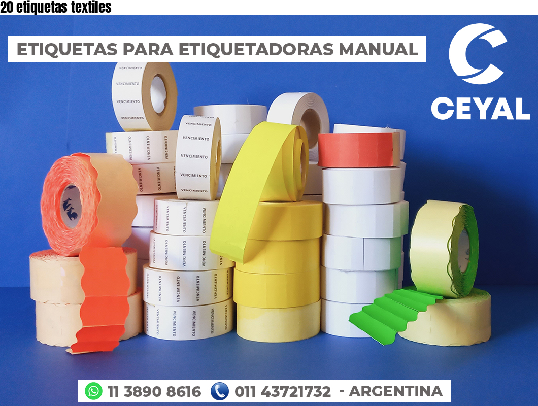 20 etiquetas textiles
