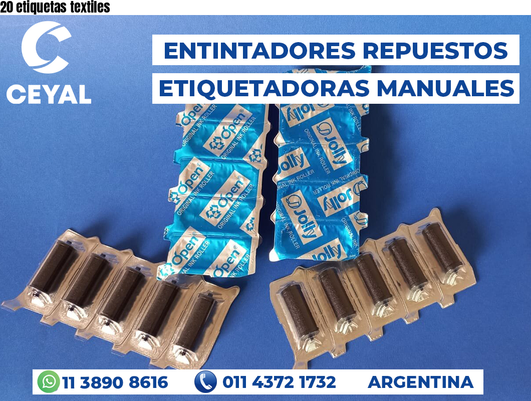 20 etiquetas textiles