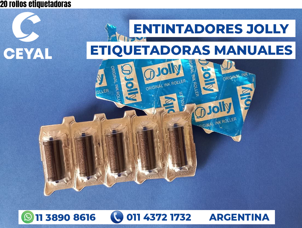 20 rollos etiquetadoras