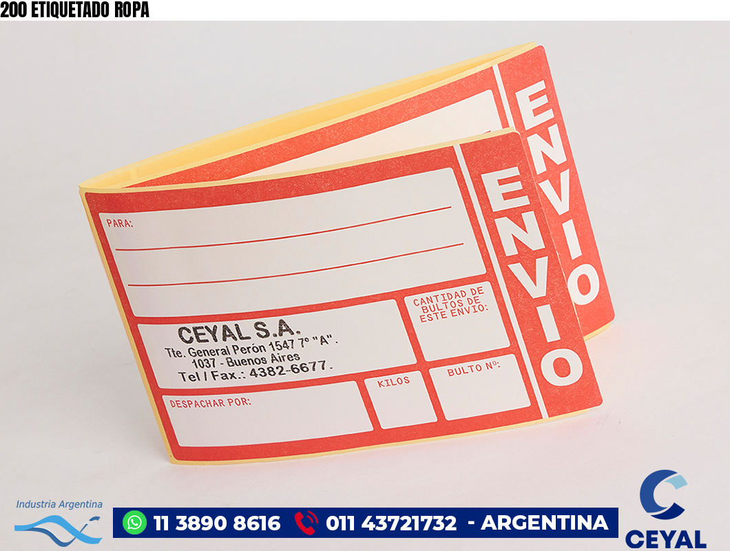 200 ETIQUETADO ROPA
