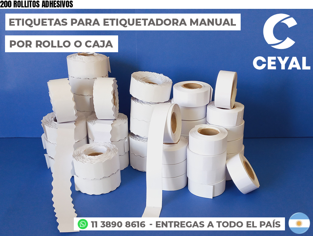 200 ROLLITOS ADHESIVOS