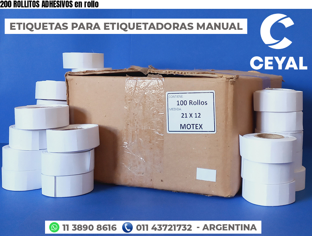 200 ROLLITOS ADHESIVOS en rollo