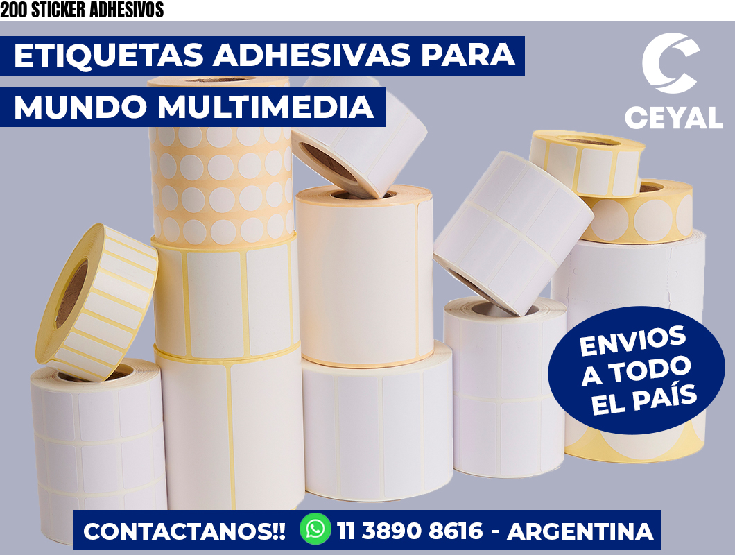 200 STICKER ADHESIVOS