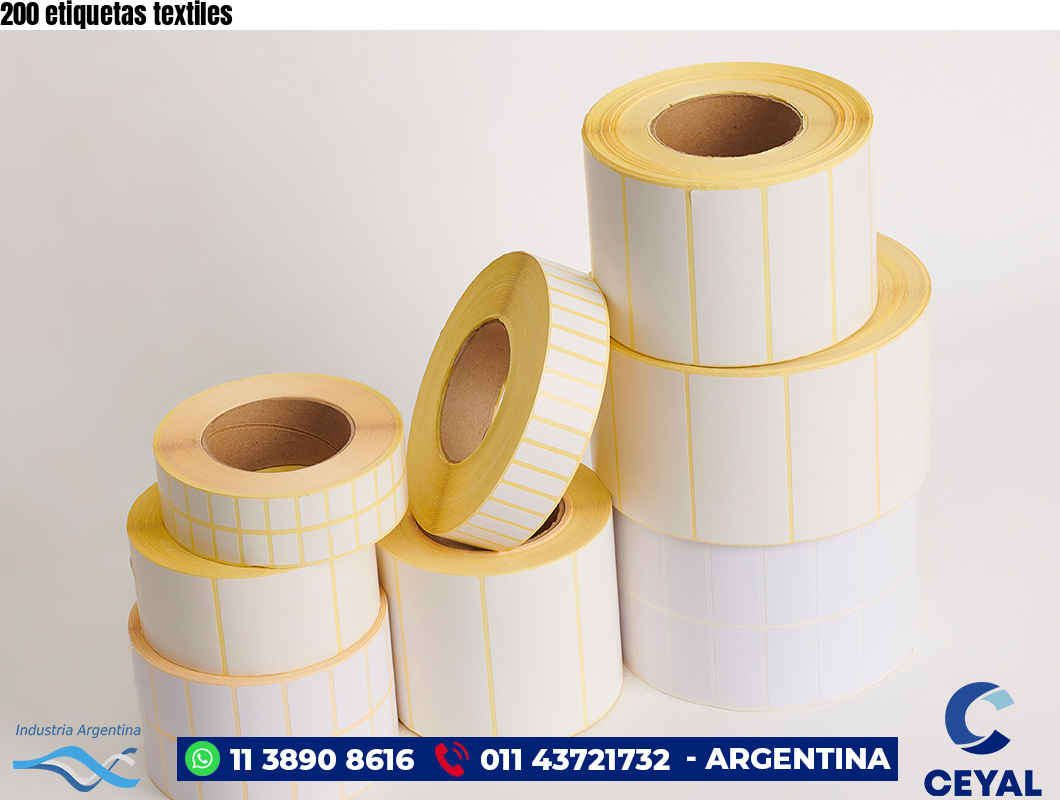 200 etiquetas textiles