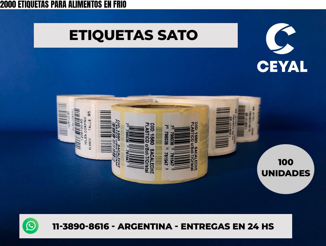 2000 ETIQUETAS PARA ALIMENTOS EN FRIO