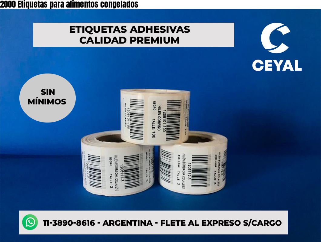 2000 Etiquetas para alimentos congelados
