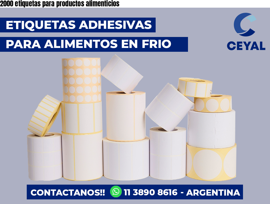 2000 etiquetas para productos alimenticios