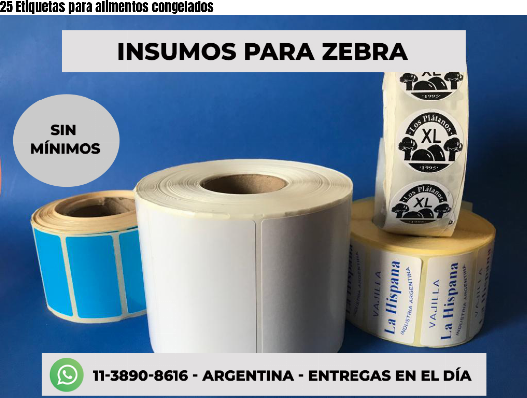 25 Etiquetas para alimentos congelados