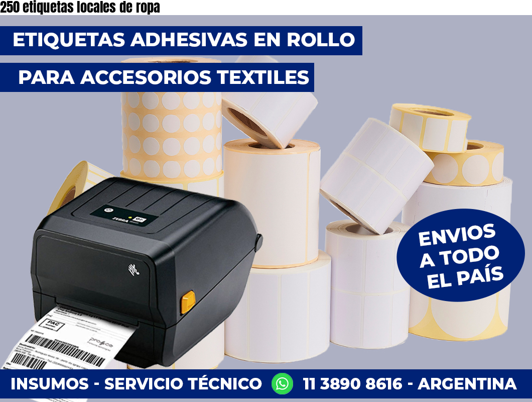 250 etiquetas locales de ropa