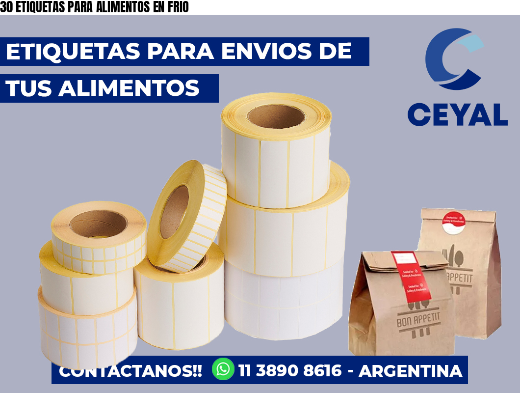 30 ETIQUETAS PARA ALIMENTOS EN FRIO