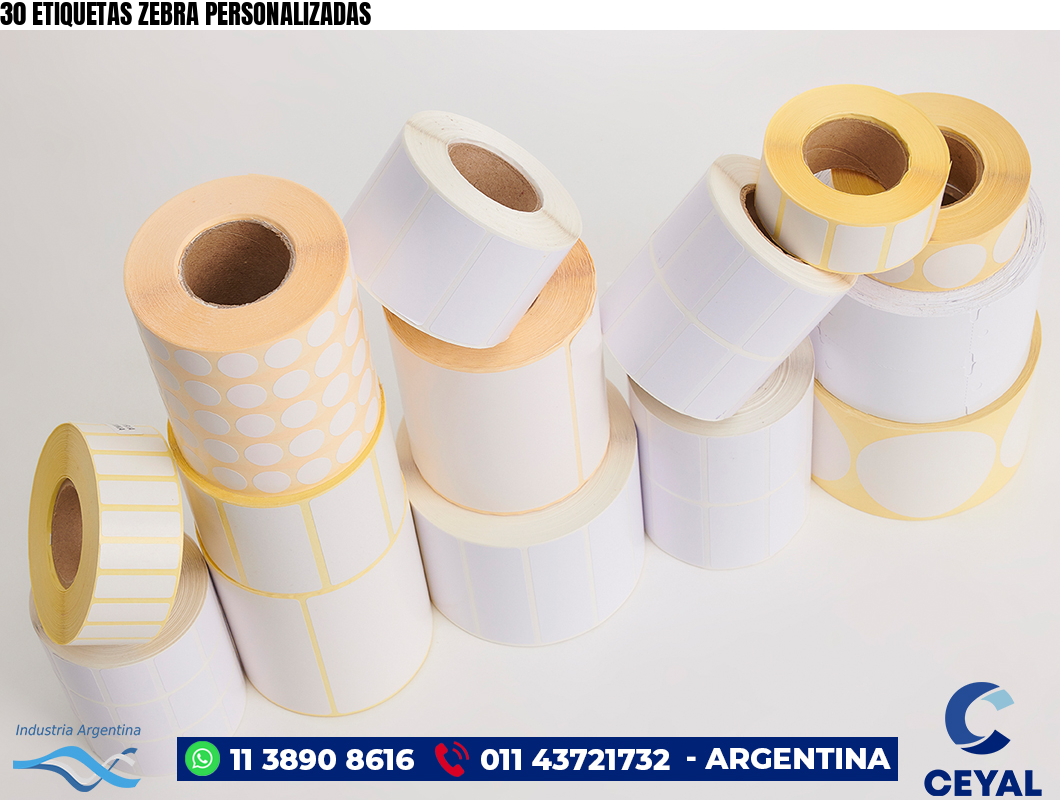 30 ETIQUETAS ZEBRA PERSONALIZADAS