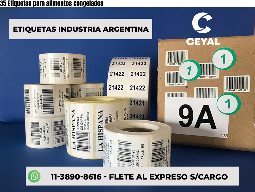 35 Etiquetas para alimentos congelados