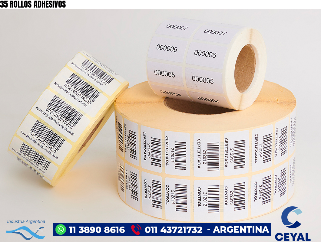 35 ROLLOS ADHESIVOS